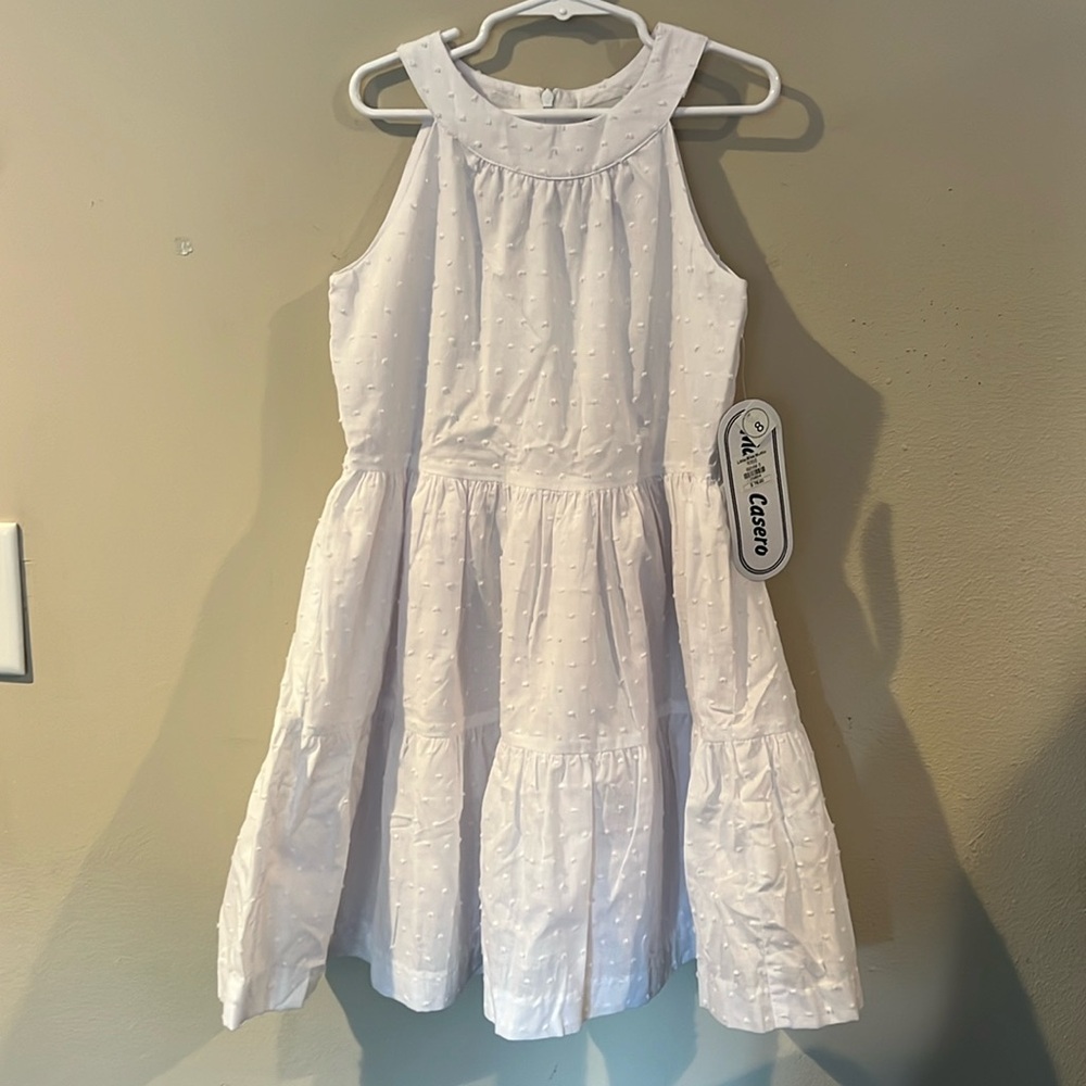 NWT girls size 8 white dress